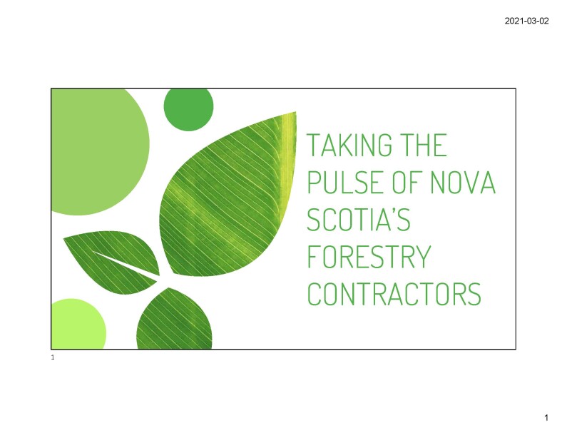 03 Taking the Pulse of Nova Scotias Forest Contractors Pictou County Council Page 01