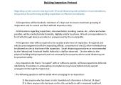 Building Inspection Protocol Page 1
