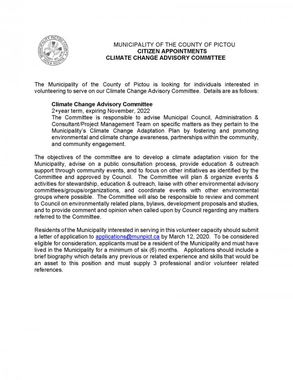Citizen Appointment Climate Change Advisory3