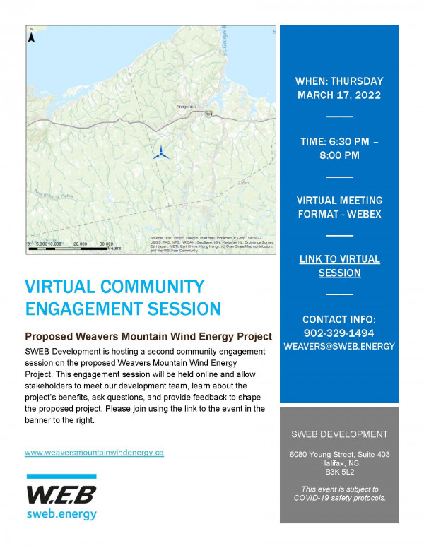 Weavers Mountain Virtual Community Engagement Session Notice