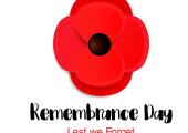 remembrance day card lest we forget paper vector 24566087