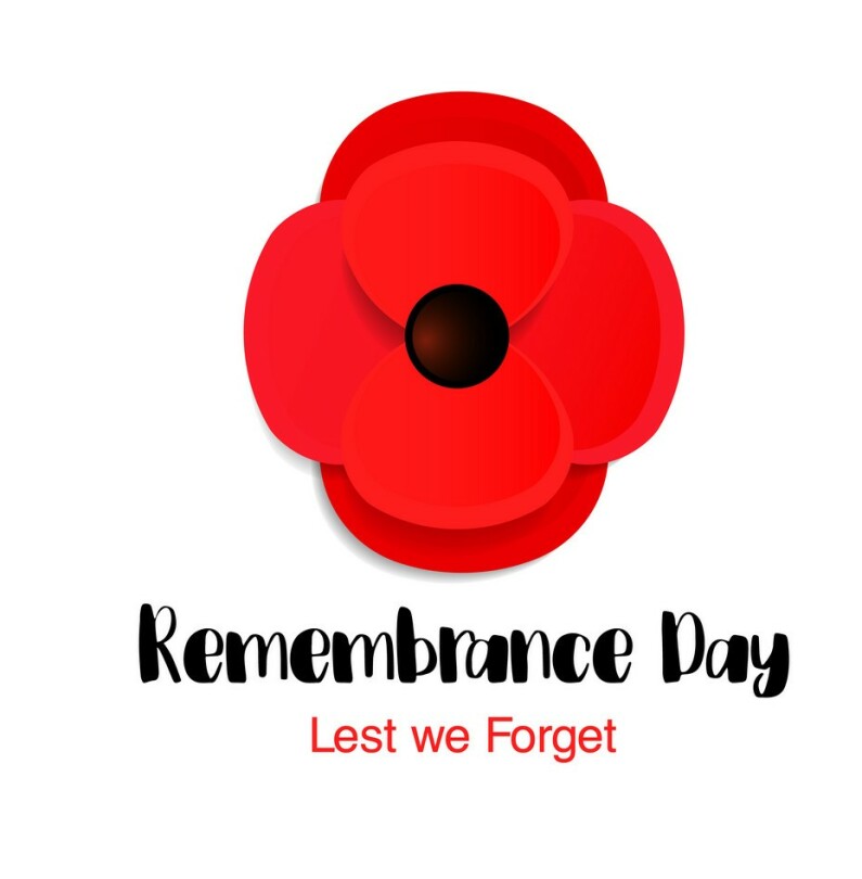 remembrance day card lest we forget paper vector 24566087